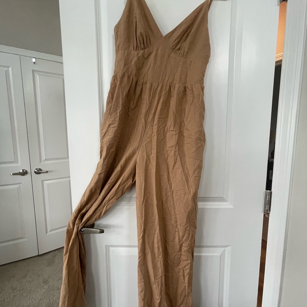 Elegant Tan Jumpsuit